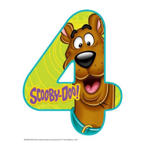Scooby Doo Number 4 Edible Icing Image - Click Image to Close